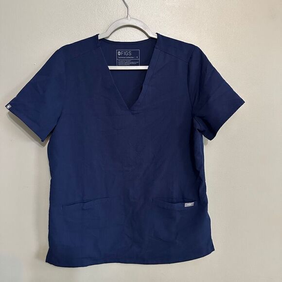Figs Casma navy blue 3 pocket scrub top size medium - Picture 1 of 5